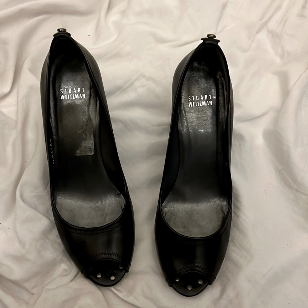 Stuart Weitzman studded wedge heels size 9.5